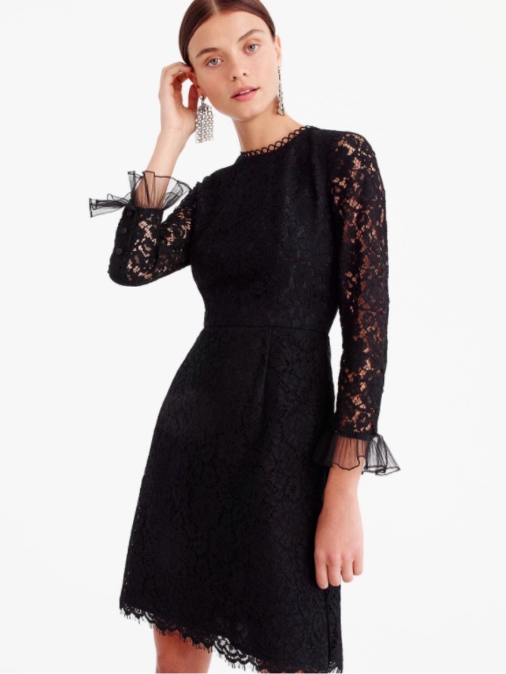 J.  Crew Long sleeve lace dress